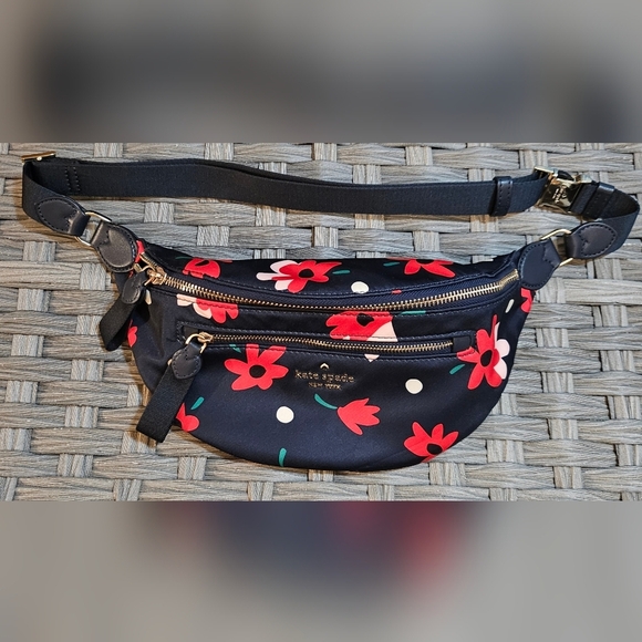 Kate Spade Whimsy Floral Belt Bag - Navy and Red - Picture 2 of 5